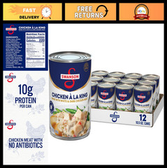 Canned Chicken a la King, White & Dark Meat, 10.5 oz Can, 12 Pack – Ready to Eat