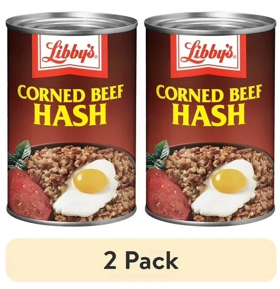 (2 pack) Libby’s Corned Beef Hash, 37g Protein Per Serving, Canned Food, 15 oz.