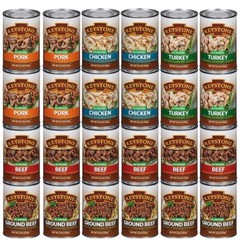 24 Cans- Keystone Variety Pack Meat 14oz Beef, Pork, G.Beef, Chicken, Turkey