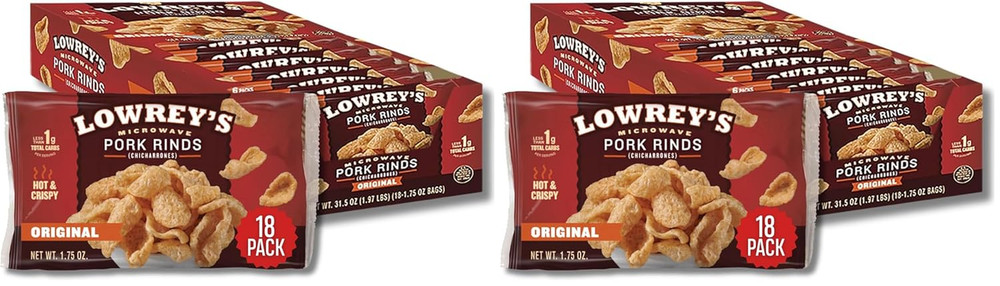 Bacon Curls Microwave Pork Rinds (Chicharrones), Original, 1.75 Ounce (Pack of 1