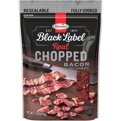 Hormel Black Label Fully Cooked 100% Real Chopped Bacon, Natural Smoked, 3.5 Oz