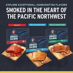 SeaBear Smoked Salmon Trio 18oz (3 x 6oz) Fillets Gift 18 Ounce (Pack of 1)