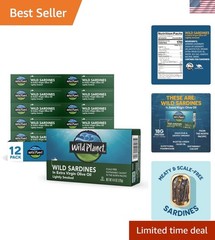 Nutritional Powerhouse: Wild Sardines in EVOO, Lightly Smoked – 4.4 oz Can x12