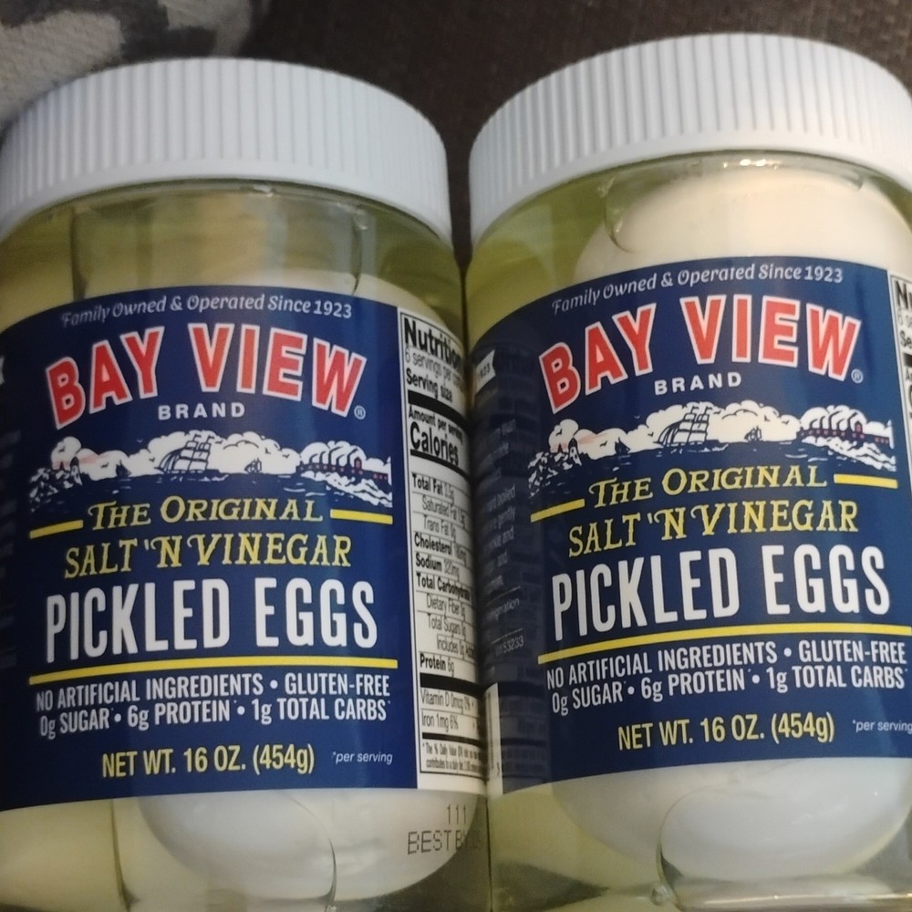 Bay View The Original Salt ‘N Vinegar Pickled Eggs 16 oz Gluten-Free two jars