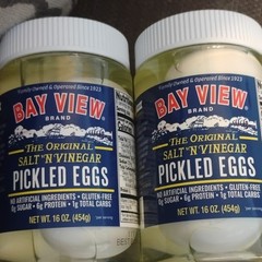 Bay View The Original Salt ‘N Vinegar Pickled Eggs 16 oz Gluten-Free two jars