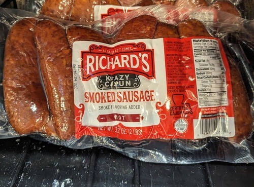 Richard’s Hot Smoked Sausage 32 Oz (2 Pack)