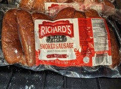 Richard’s Hot Smoked Sausage 32 Oz (2 Pack)