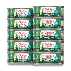 Chicken of the Sea Chunk Light Tuna in Water 5 oz. Can Pack of 10
