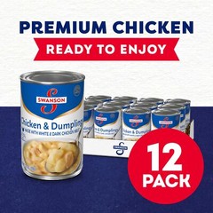 Swanson Canned Chicken and Dumplings With White and Dark Chicken Meat, 10.5 O…