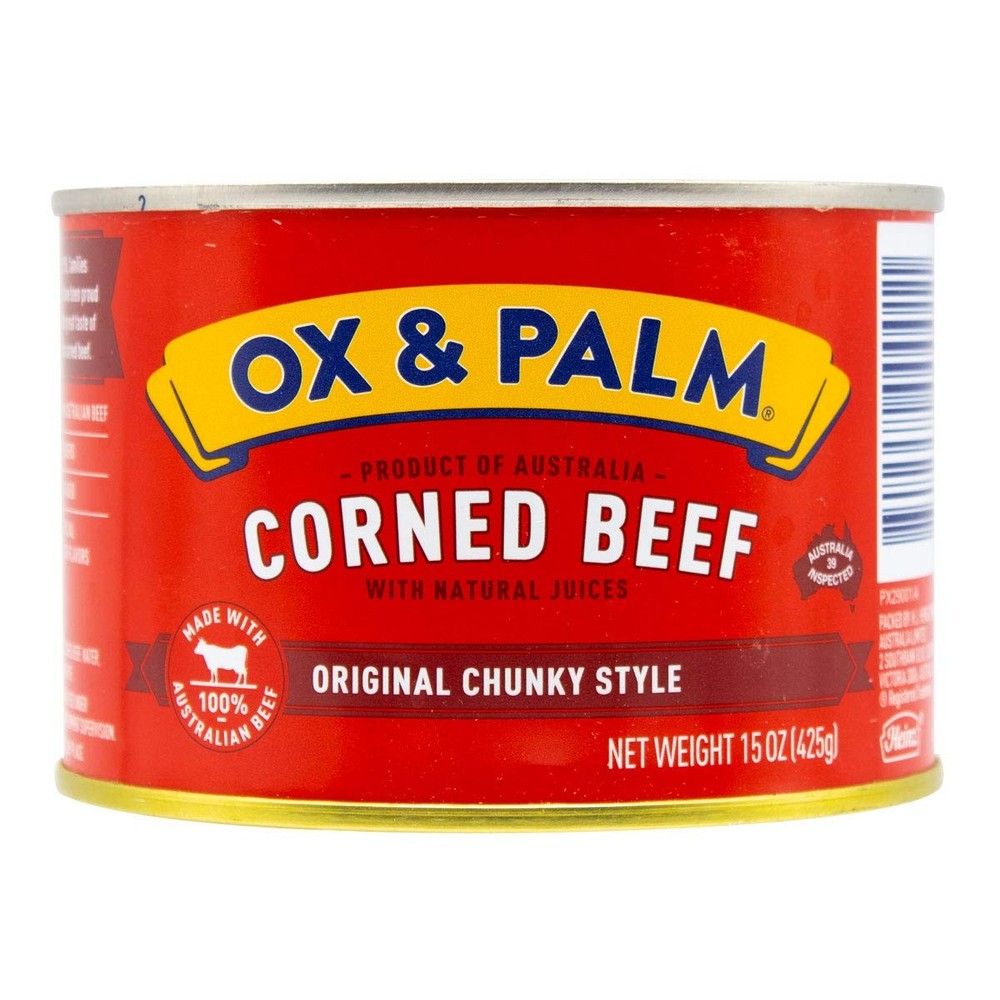Ox & Palm Australian Corned Beef Original Chunky Style 15 oz Pack of 1