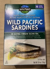 Wild Planet Wild Pacific Sardines in Extra Virgin Olive Oil, 4.4 Ounce (6 Count)