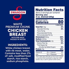 12.5 OZ Canned Chicken Breast in Water, Pack of 6 – Versatile Meal Solution