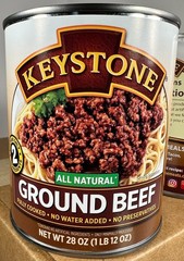 Keystone Meats All Natural Heat and Serve Ground Beef 28 oz – Fully Cooked Ca…
