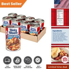Bulk Beef Stew Cans – 8-Pack of Gluten-Free, Protein-Packed Meals for Busy Days