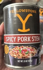 Yellowstone Cowboy Spicy Pork Stew 15 Oz Can