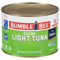 Chunk Light Tuna In Water 66.5 oz Bulk Food Service Can – Wild Caught Skipjack