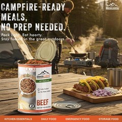 Mountain Essentials All Natural Canned Beef 14.5 oz 8 Servings, 11g Protein p…