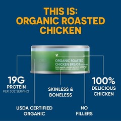 (4 pack) Planet Organic Roasted Chicken Breast with Sea Salt, 5 oz Can