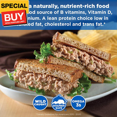 Selects No Salt Added Chunk White Albacore Tuna in Water – 4.5 oz Can (Pack of 5