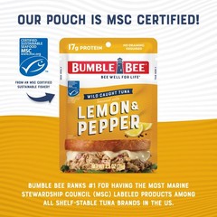 Bumble Bee Lemon & Pepper Seasoned Tuna Pouch Wild Caught and Ready to Eat f…