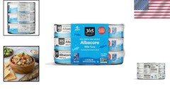 Wild-Caught No Salt Albacore Tuna in Water 6-Pack