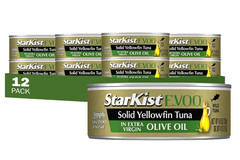 E.V.O.O. Solid Yellowfin/Light Tuna in Extra Virgin Olive Oil – 4.5 Oz Can (Pack