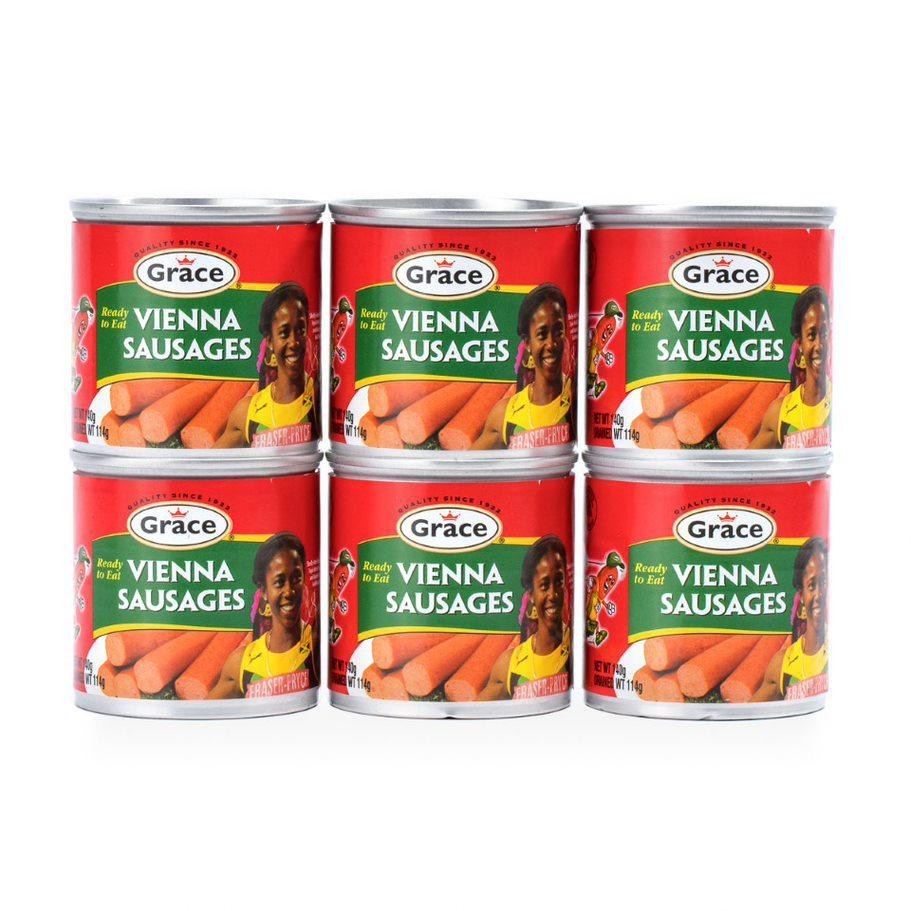 6 Tins of Grace Vienna Sausages (Pork and Chicken)