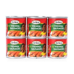 6 Tins of Grace Vienna Sausages (Pork and Chicken)