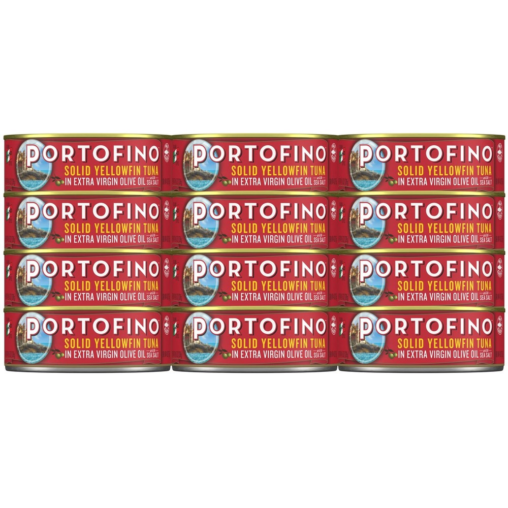 Portofino Solid Yellowfin Tuna In Extra Virgin Olive Oil 4.5oz Can Pack of 12