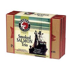 SeaBear – Premium Wild Alaskan Smoked Sockeye, Coho, and Pink Salmon Trio – 18oz