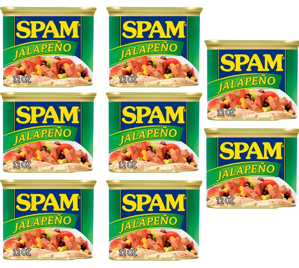 8 Cans SPAM Jalapeno SPAM Classic w/ Zesty Spice of Jalapeño Peppers Size 12 oz
