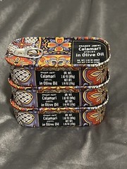 3X Trader Joe’s Calamari Pieces In Olive Oil 3.91 oz 3 Cans Wild Caught
