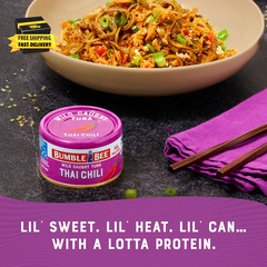 Snackers Thai Chili – 14G Protein per Serving – No Draining, Ready to Eat – Wild
