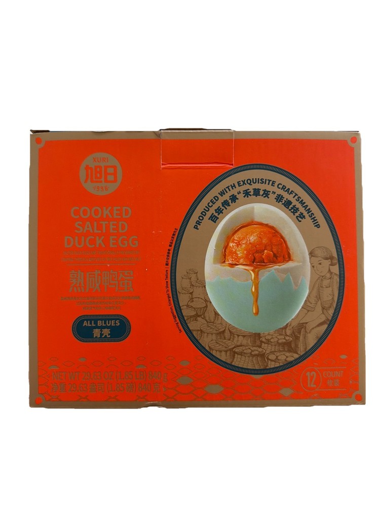 Xuri Cooked Salted Duck Egg 840g/(12count)旭日青壳熟鹹鴨蛋