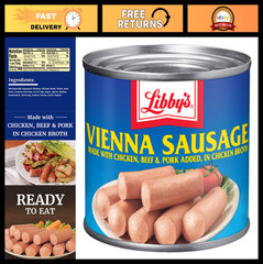 Canned Vienna Sausage in Chicken Broth, 4.6 OZ – Pack of 24, Easy Meal Prep