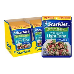 StarKist Reduced Sodium Chunk Light Tuna in Water, 2.6 Ounce (Pack of 24)