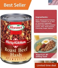 14oz Hormel Roast Beef Hash Cans – Delicious, Easy Meal Solution (Pack of 12)
