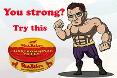 A you strong? Surstromming coctail for strong man, EATING PRANK, for best party