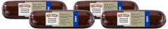 Artisan Hardwood Smoked Beef Summer Sausage – 4 Pack, 100% Natural, Keto Delight
