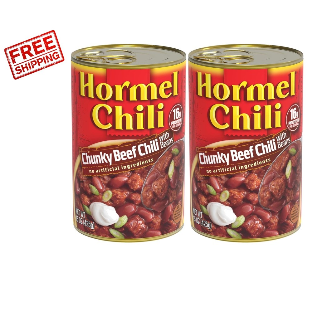 Protein-Packed Chunky Beef Chili with Beans, No Artificial Ingredients, 30 oz