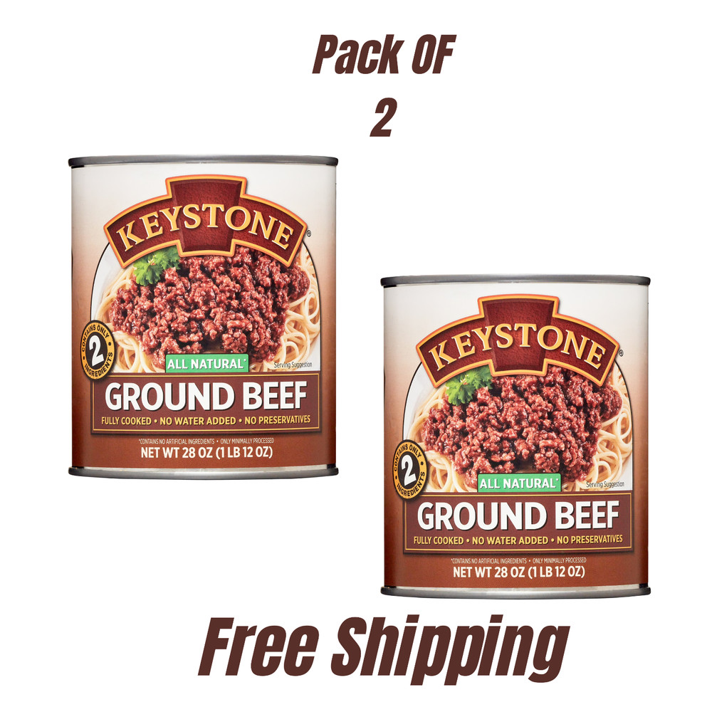 Keystone All natural Ground Beef 28 oz Can, (PACK OF 2) ..