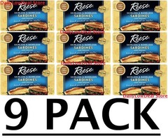 9 PACK – Skinless & Boneless Sardines, Low Sodium, 4.375 oz (Total 39.37 oz)