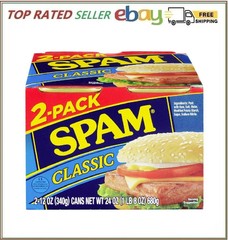 SPAM Classic Canned Meat, 12 Ounce (2 Pack), Fully Cooked Pork & Ham, 7g Protein