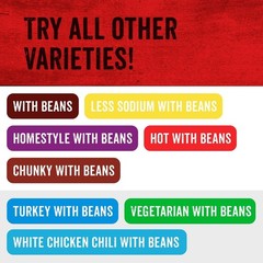 Savory Gluten Free Chunky Beef Chili with Beans, 16g Protein, 15oz (6-Pack)