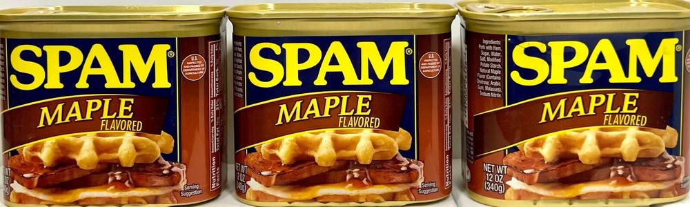 Spam Maple Luncheon Meat 12 oz ( Pack of 3 )