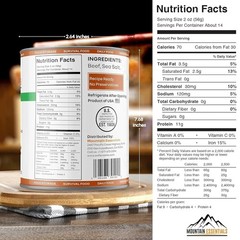 All Natural Canned Beef 28 Oz – Fully Cooked, Gluten Free with 5- Shelf Life