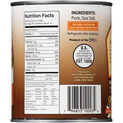 (3 Pack) Keystone Meats Natural Pork Fully Cooked 28 oz Food No Preservatives
