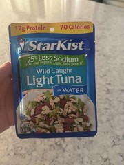 12 Pouches of Dolphin Safe Chunk Light Tuna in Water – 70 Calories, Ready to Eat