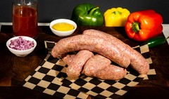 Handmade German Style Bratwust-8 in-8 oz-6 pack-3 pounds