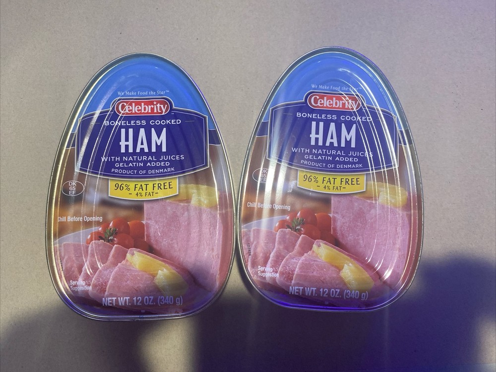 2 Count Celebrity 12 Oz Boneless Cooked Ham 96% Fat Free